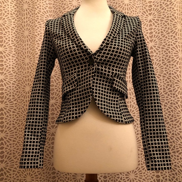 Mosaic & Co Size Small Black & White Jacket Blazer - Picture 2 of 10